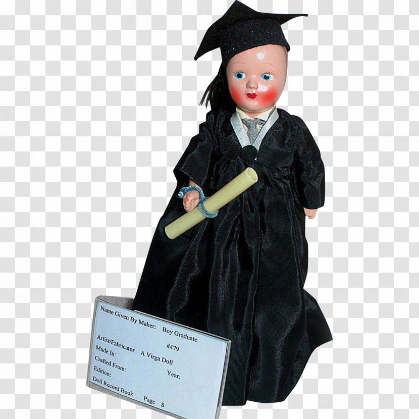 Doll Plastic Figurine Textile Graduation Ceremony - Academic Dress - Gown Transparent PNG