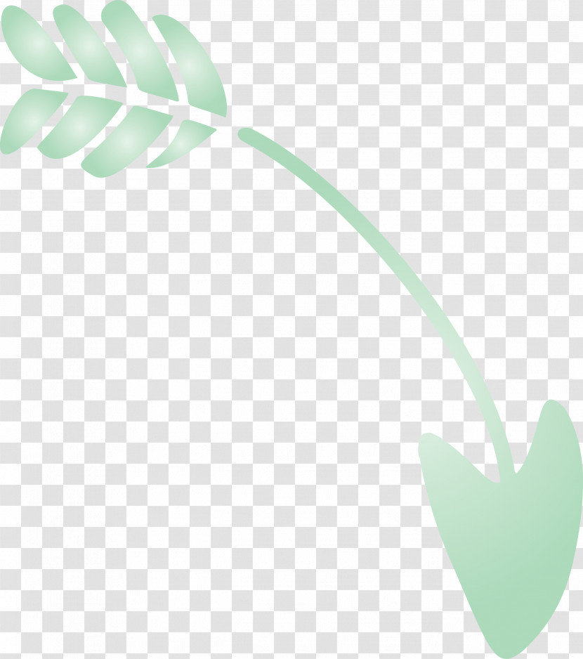Green Leaf Line Plant Logo Transparent PNG