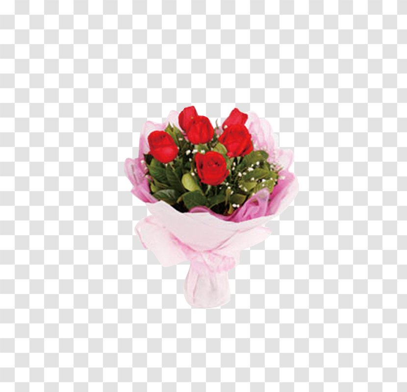 Flower Bouquet Rose Diwali Gift - Artificial - Red Transparent PNG