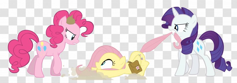Rarity Pinkie Pie Fluttershy Pony Horse - Cartoon Transparent PNG