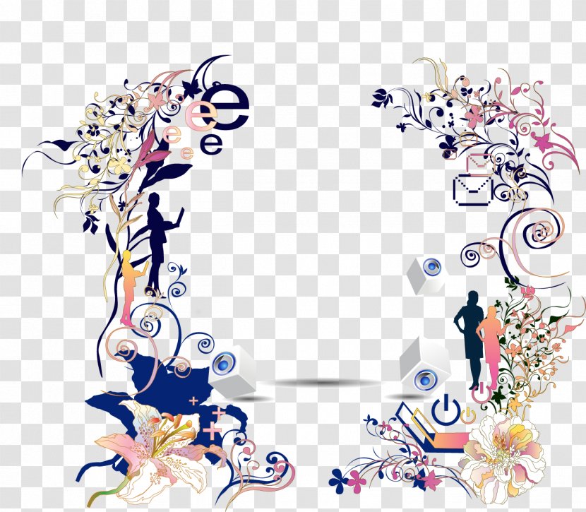 Graphic Design Text Illustration - Rectangle - Floral Decoration Transparent PNG