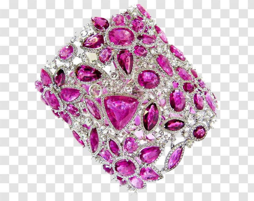 Ruby Bracelet Jewellery Diamond Bangle - Charm - Purple Jewelry Transparent PNG