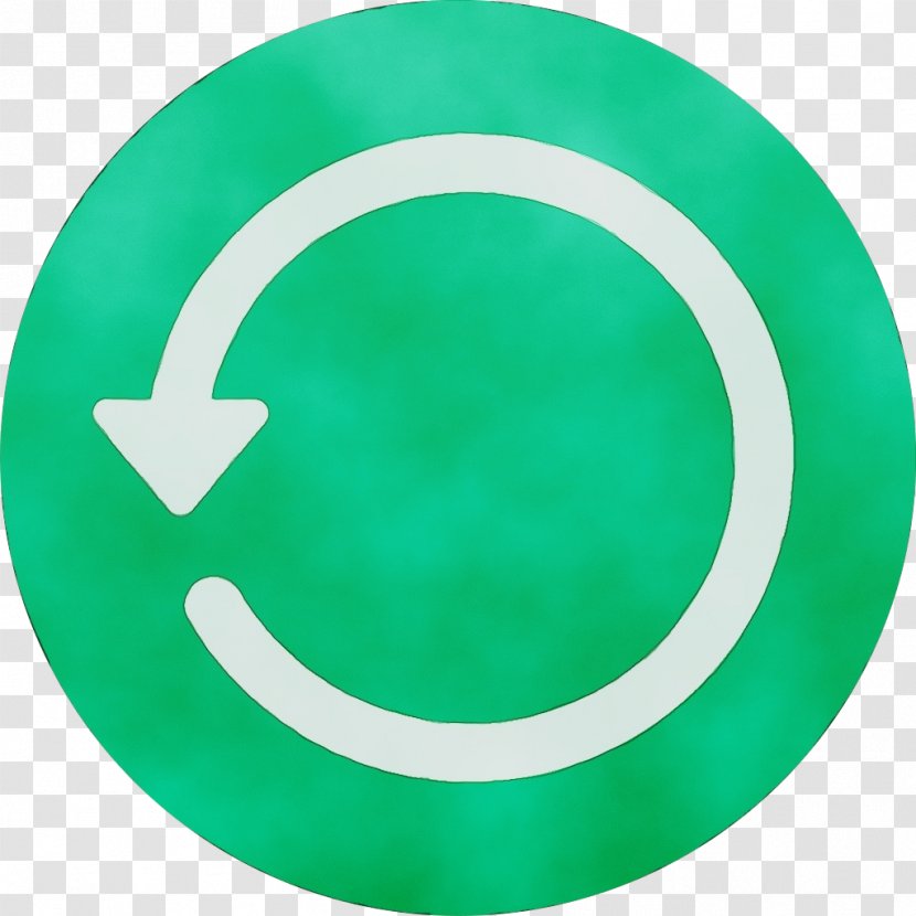 Green Turquoise Circle Plate Clip Art - Watercolor - Logo Symbol Transparent PNG
