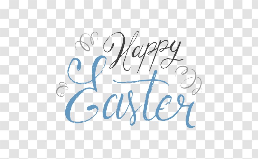 Clothing Art Clip - Blue - Easter Typography Transparent PNG