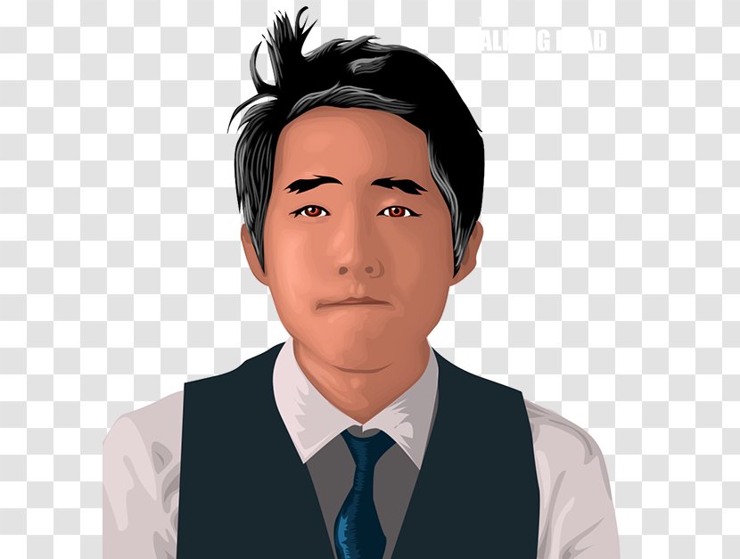 Steven Yeun The Walking Dead Glenn Rhee Regular Haircut Male - Forehead Transparent PNG