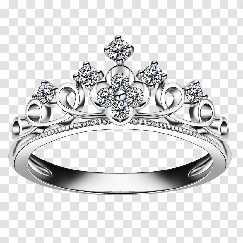 Lady Crown Ring Picture Material - Colored Gold Transparent PNG