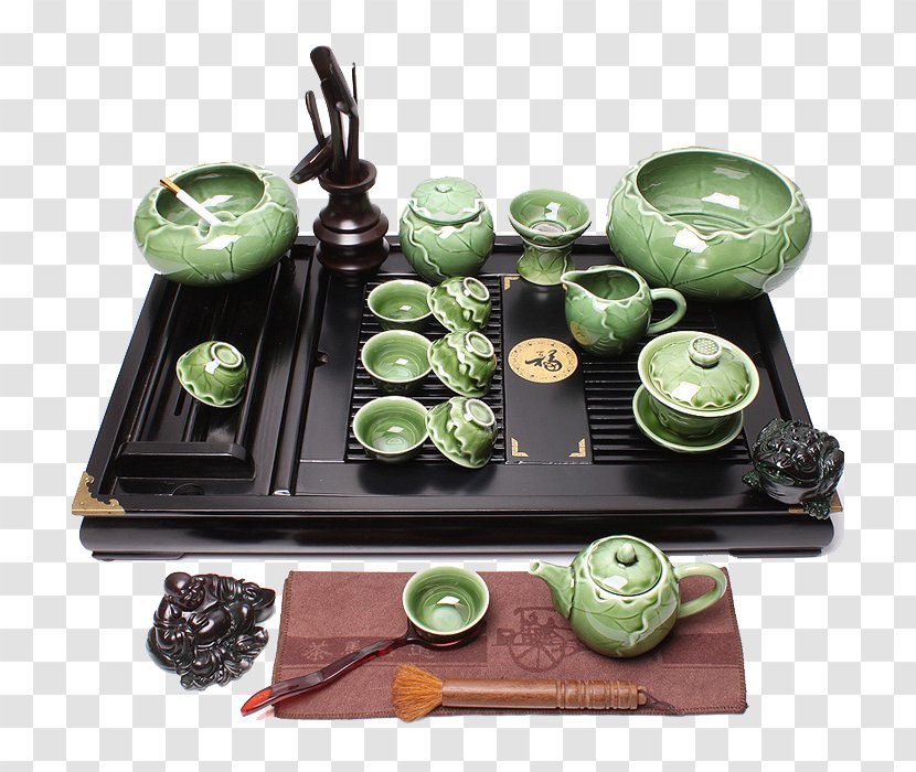 Green Tea Teaware - Software - Kung Fu Yixing Electric Magnetic Stove Set Four Tray Sea Transparent PNG
