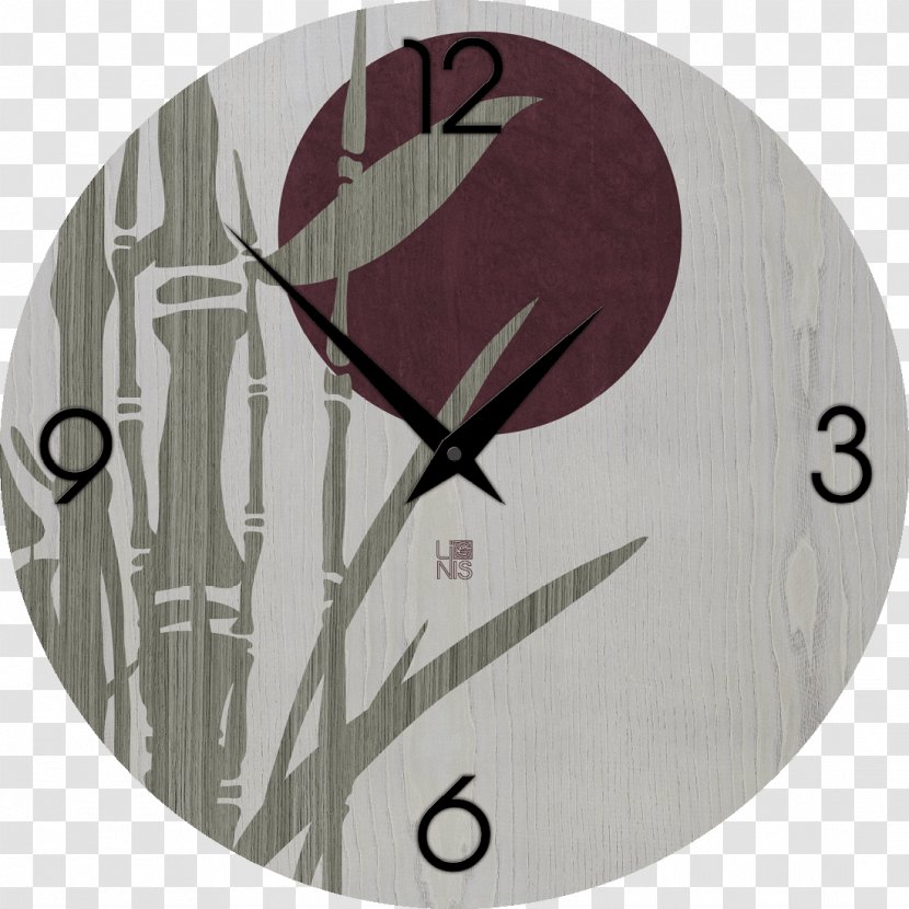 Clock Wood Table Marquetry Väggur - Millettia Laurentii - Purple Wall Transparent PNG