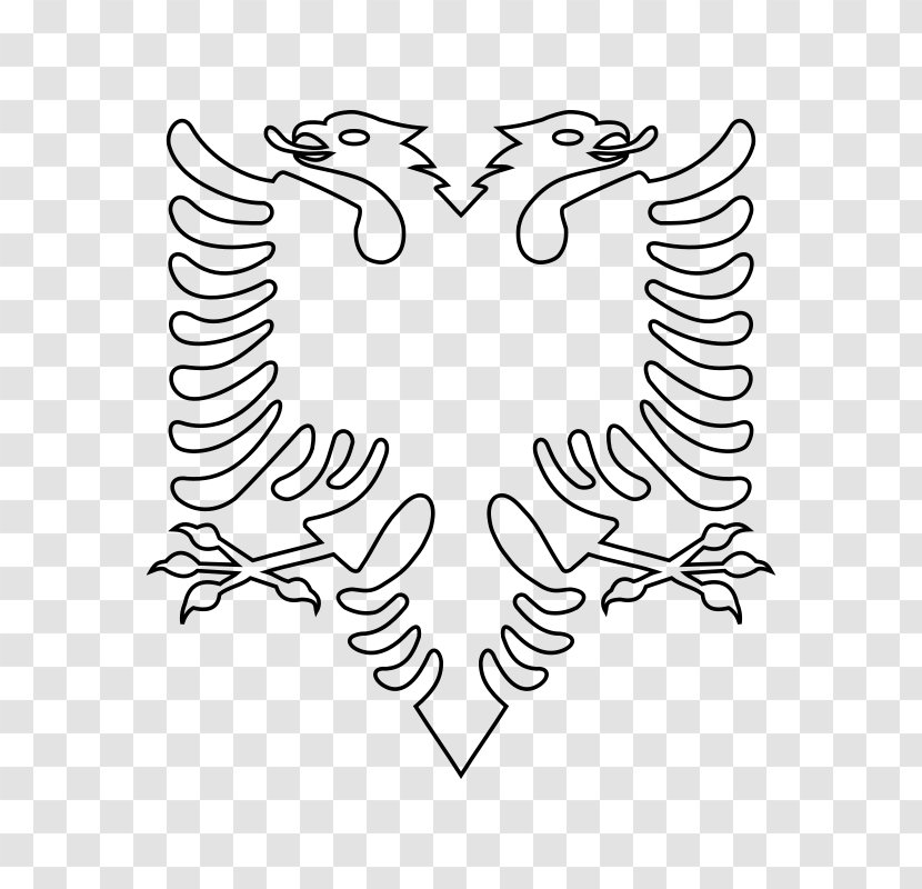 Flag Of Albania Kosovo Eagle - Frame - Logo Transparent PNG