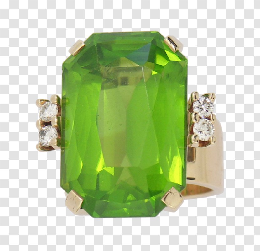 Emerald Peridot Gold Ring Gemstone Transparent PNG