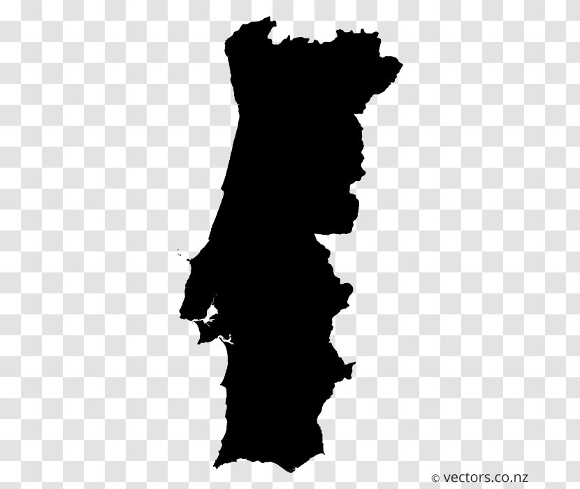Portugal World Map Silhouette - Monochrome Photography Transparent PNG