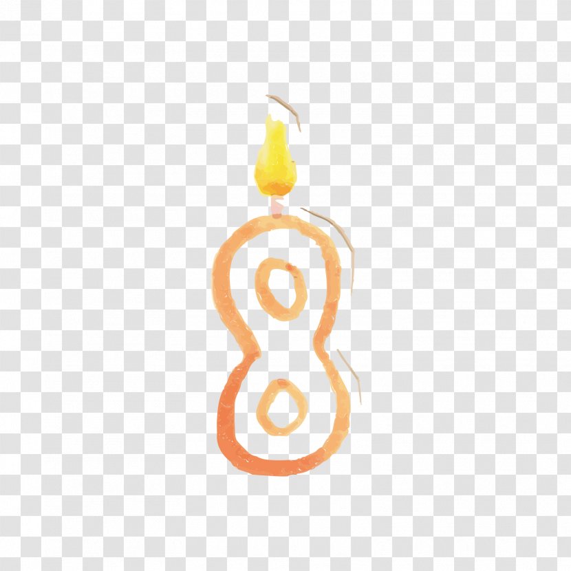 Pendant Body Piercing Jewellery Human Font - Gold - Orange Digital Candle Eight Transparent PNG