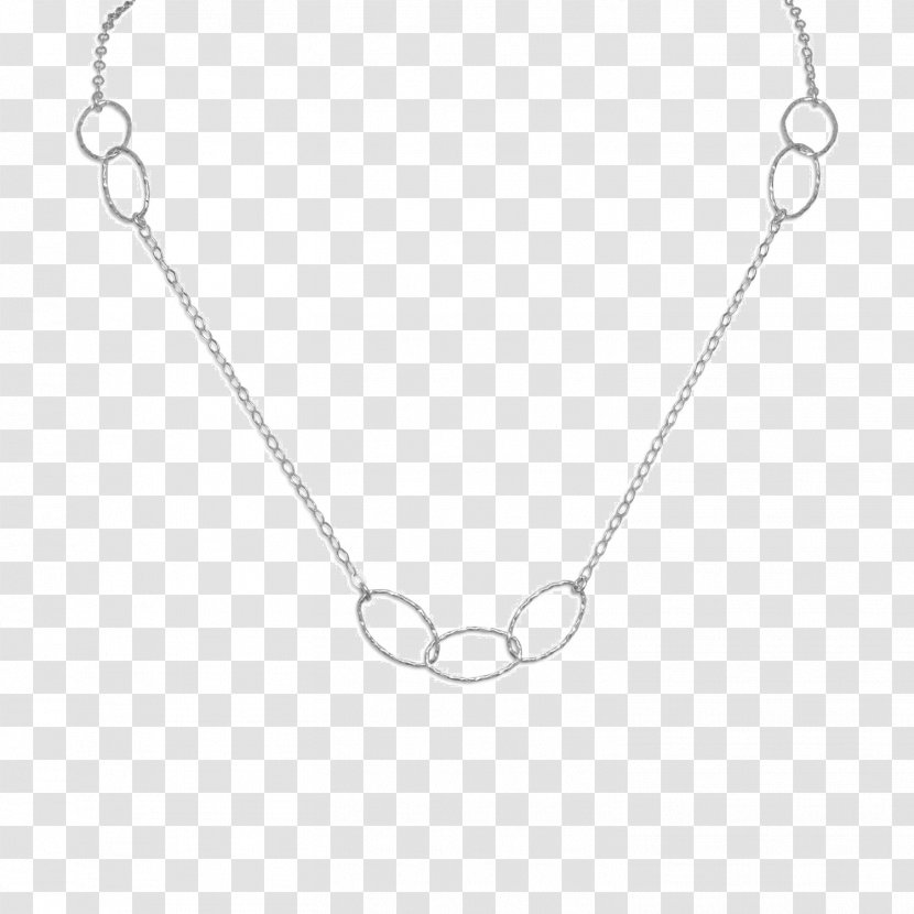 Necklace Rhodium Plating Silver Chain Transparent PNG