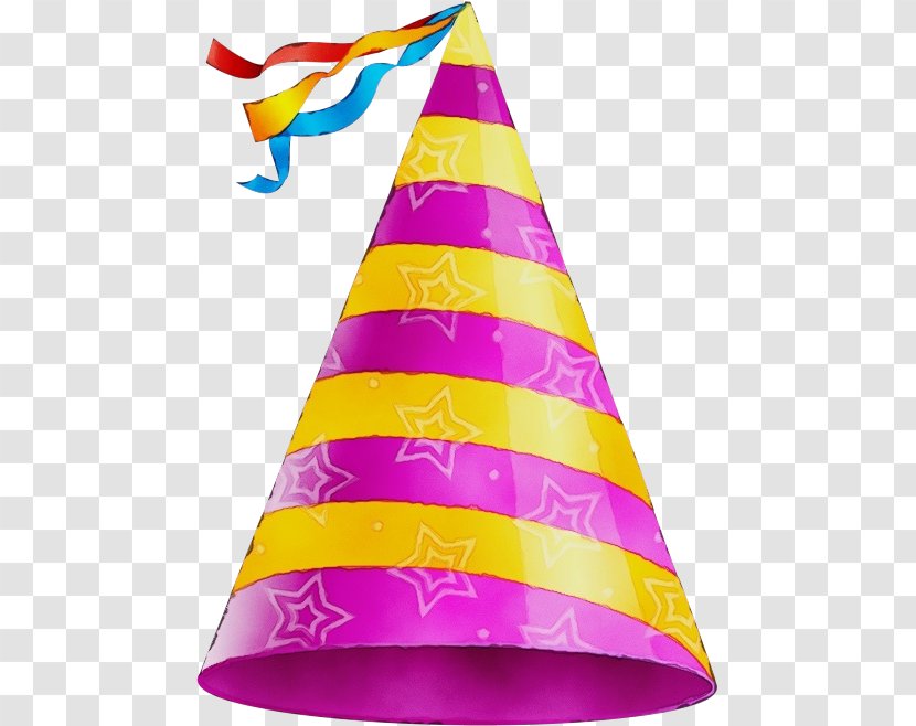 Party Hat - Cone - Inflatable Magenta Transparent PNG