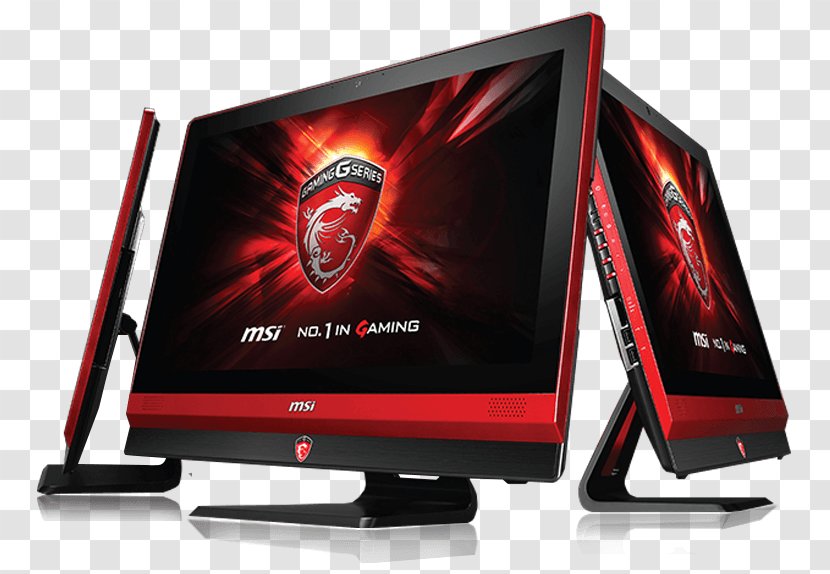 Laptop Desktop Computers MSI Gaming 24GE LED-backlit LCD - Electronic Device Transparent PNG