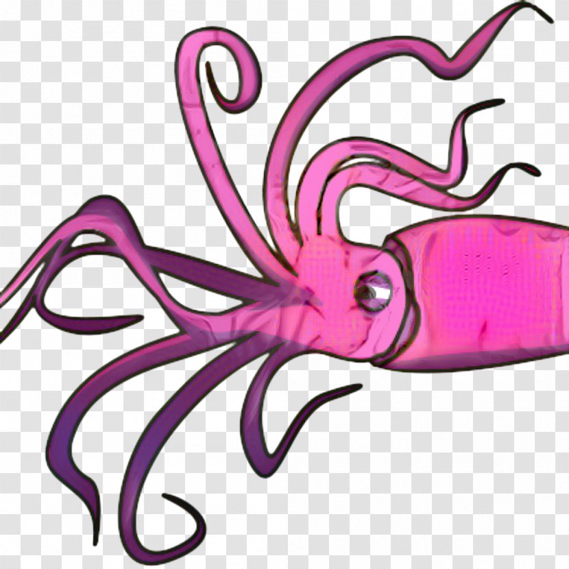 Octopus Cartoon - Pink M - Giant Pacific Magenta Transparent PNG