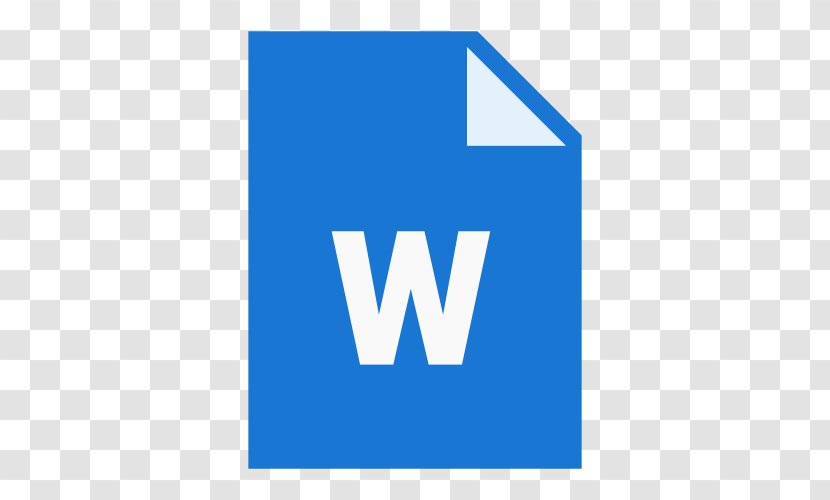 Microsoft Word Android Document File Format - Electric Blue Transparent PNG