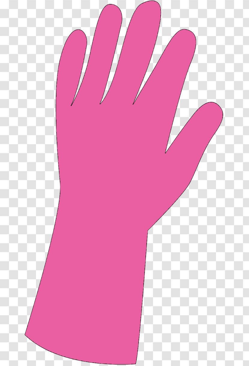 Clip Art Thumb Hand Model Line Glove - Pink M Transparent PNG