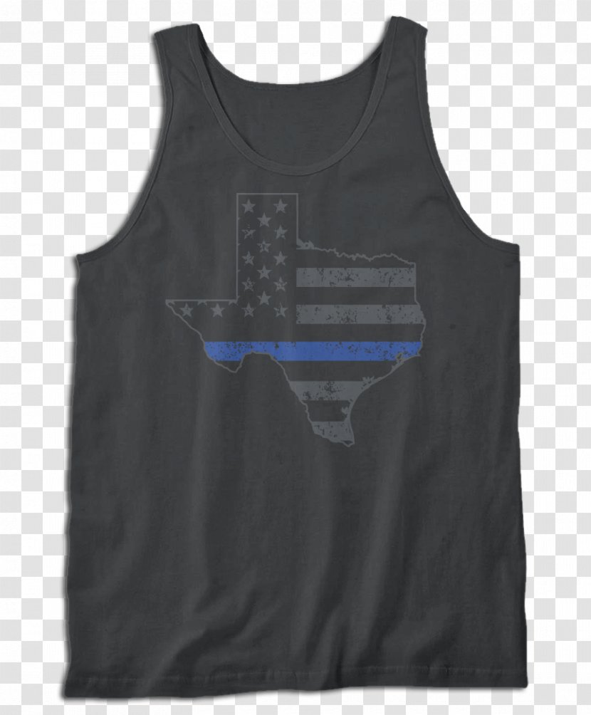 T-shirt Gilets Sleeveless Shirt Tanktop - Shepard Fairey - Blue Line Transparent PNG