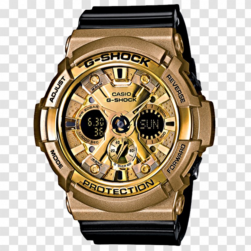 G-Shock Watch Casio Gold Chronograph - Water Resistant Mark Transparent PNG