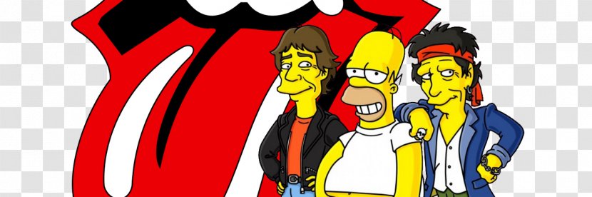 Homer Simpson Marge The Rolling Stones Bart Musician - Heart Transparent PNG