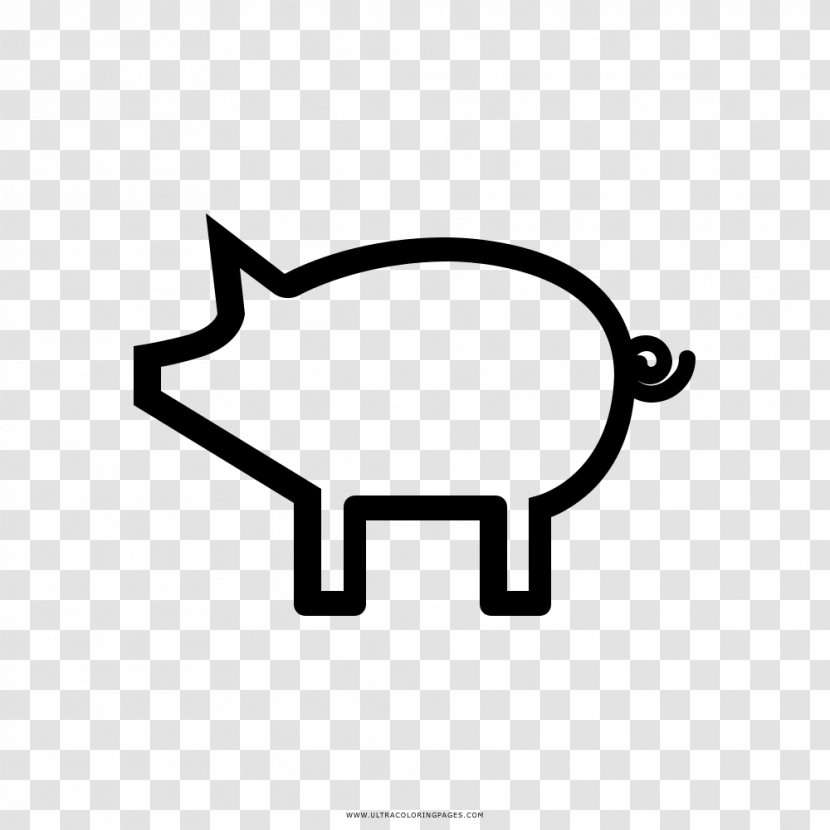 Domestic Pig Drawing Coloring Book House 猪窝-板桥宠物美容 Tocino - Porco Transparent PNG