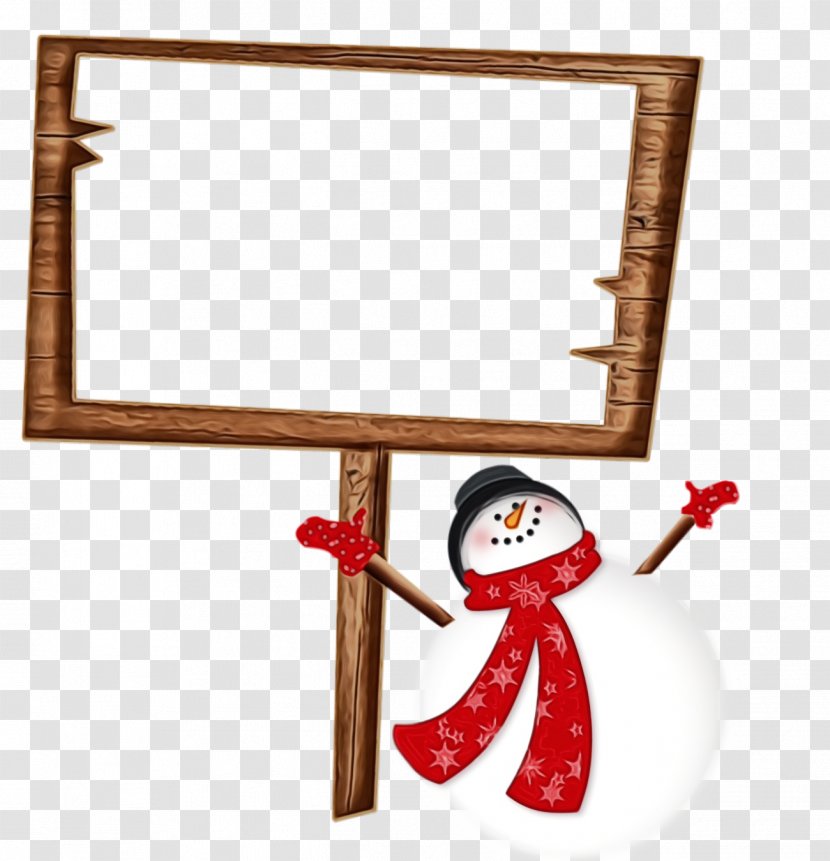 Picture Frame - Christmas Snowman - Cartoon Transparent PNG