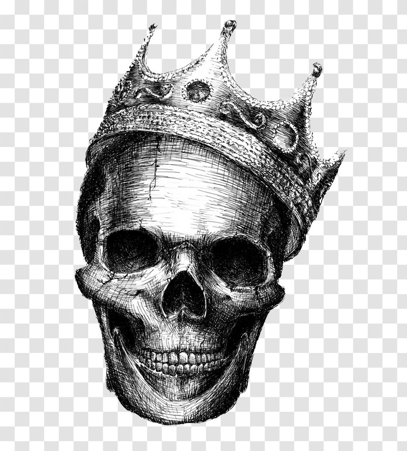 Human Skull Symbolism Drawing Crown Skeleton Transparent PNG