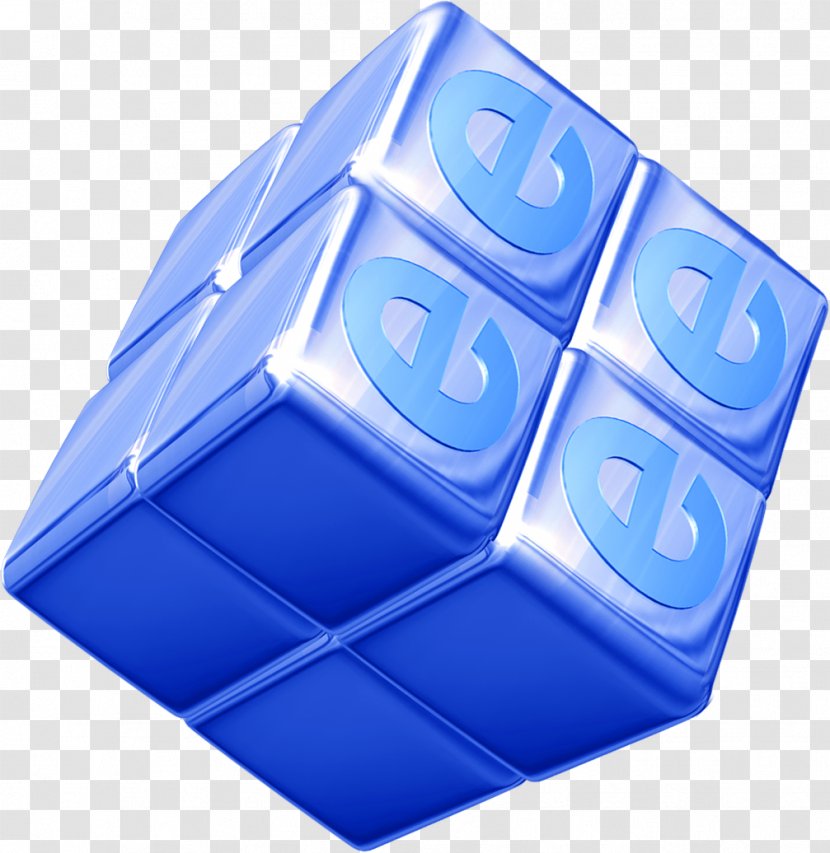 Cube Three-dimensional Space - Color - Blue Transparent PNG