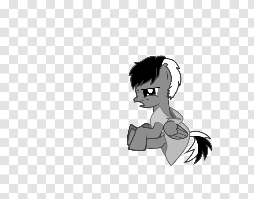 Pony Horse Cartoon Black Drawing - Flower Transparent PNG