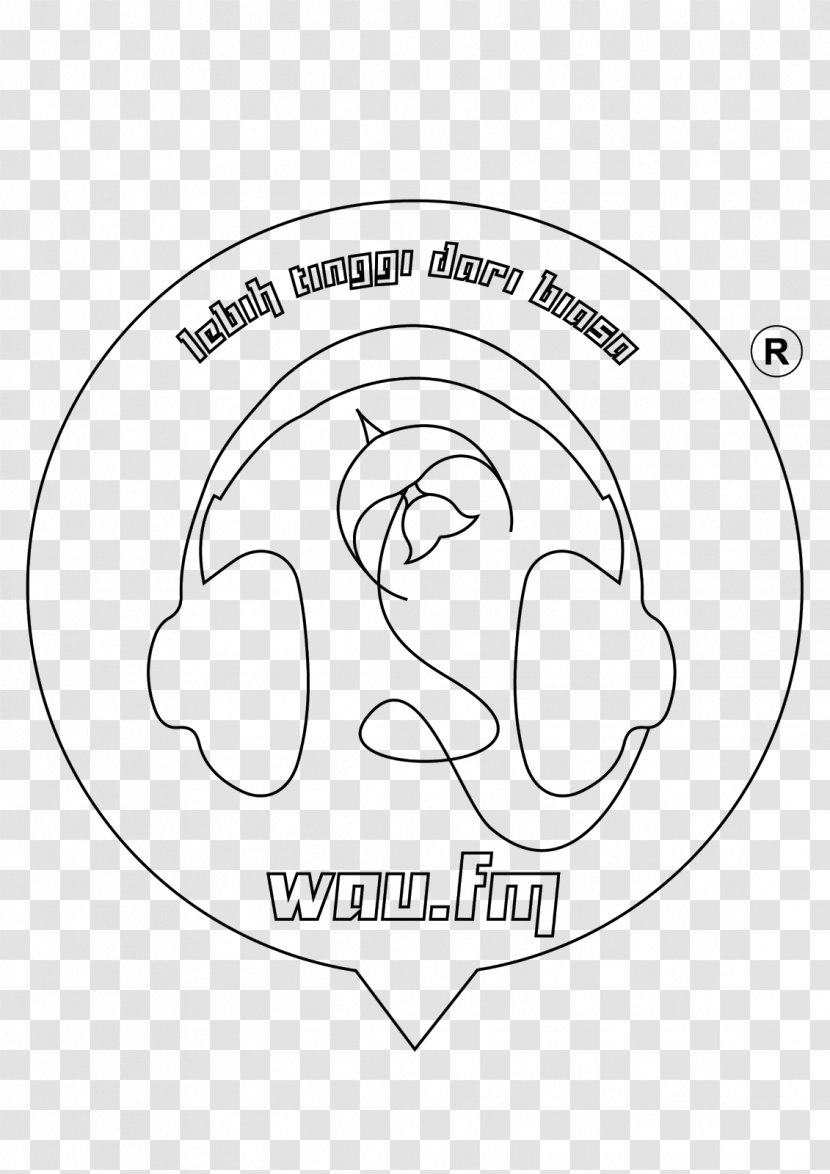 Headgear White Line Art Circle - Silhouette - Ear Transparent PNG
