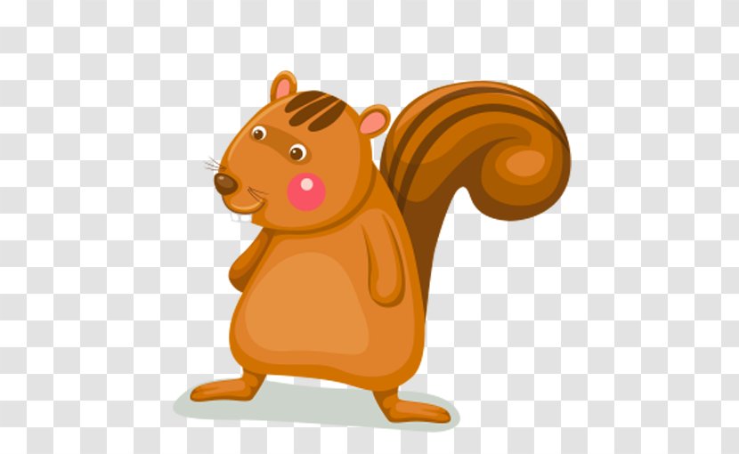 Cartoon Vector Graphics Drawing Image Illustration - Carnivoran - Cute Squirrel Transparent PNG