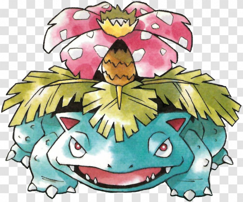 Pokxe9mon Red And Blue Yellow Venusaur Work Of Art - Bulbasaur - Rotten Meat Cliparts Transparent PNG