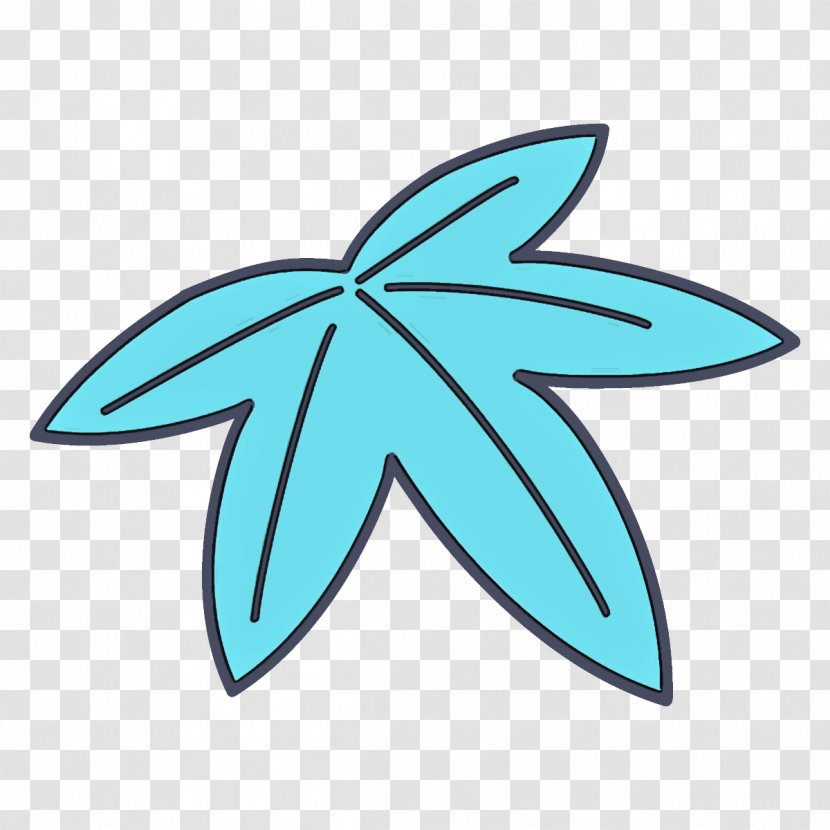 Aqua Turquoise Leaf Plant - Logo Transparent PNG