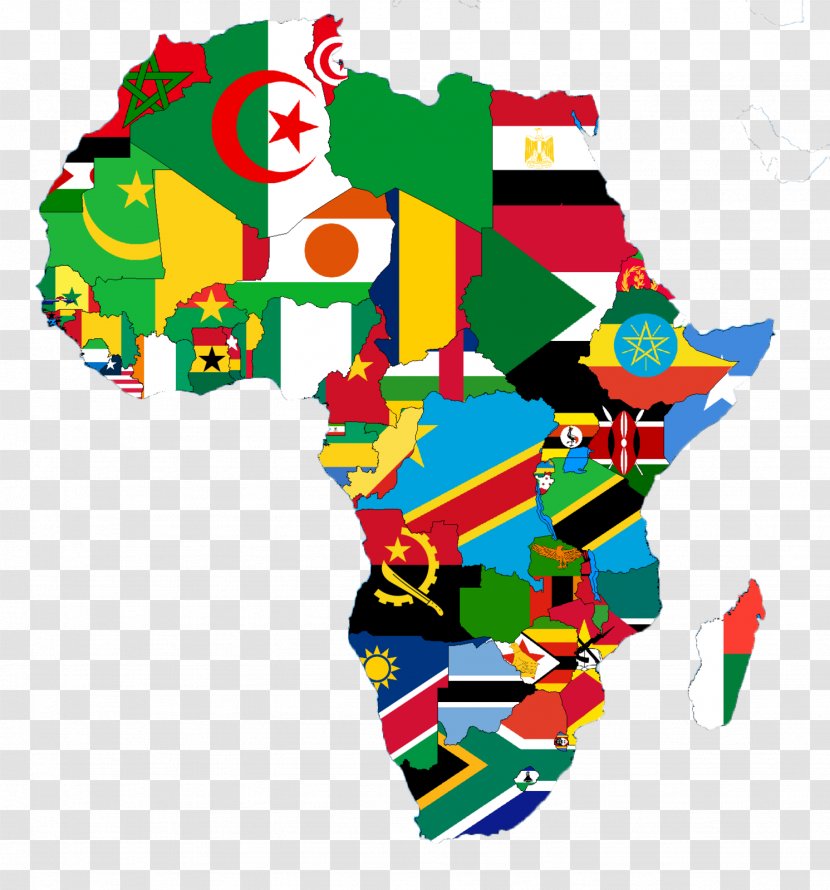 Africa World Map Flags Of The - Vector Transparent PNG