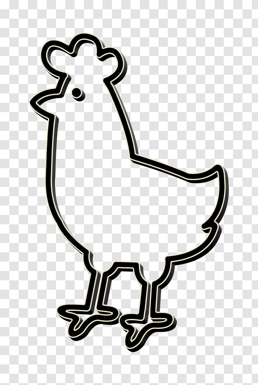 Food Icon Background - Poultry - Art Blackandwhite Transparent PNG