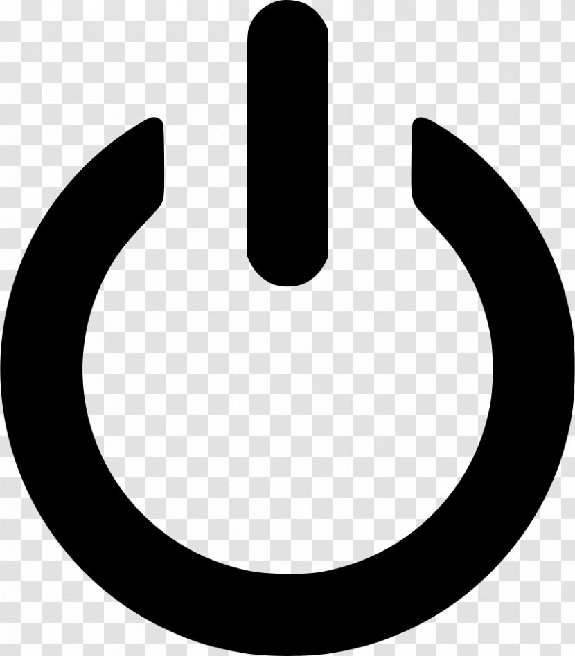 Power Symbol - Black And White Transparent PNG