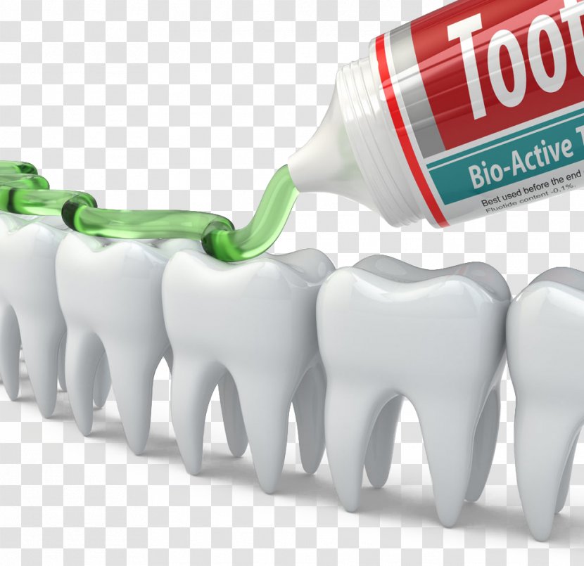 Human Tooth Toothpaste Dentistry Toothbrush - Flower - A Row Of Teeth And Ointments Transparent PNG