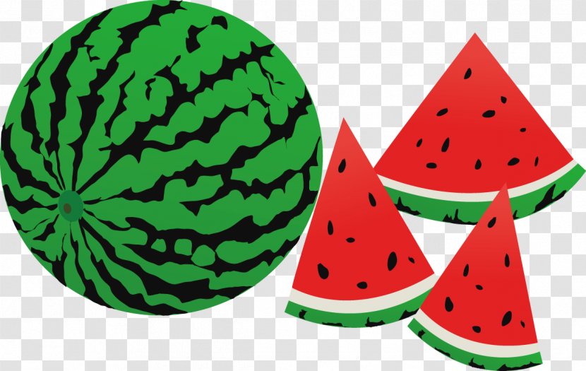 Watermelon Cartoon - Fruit - Flat Transparent PNG