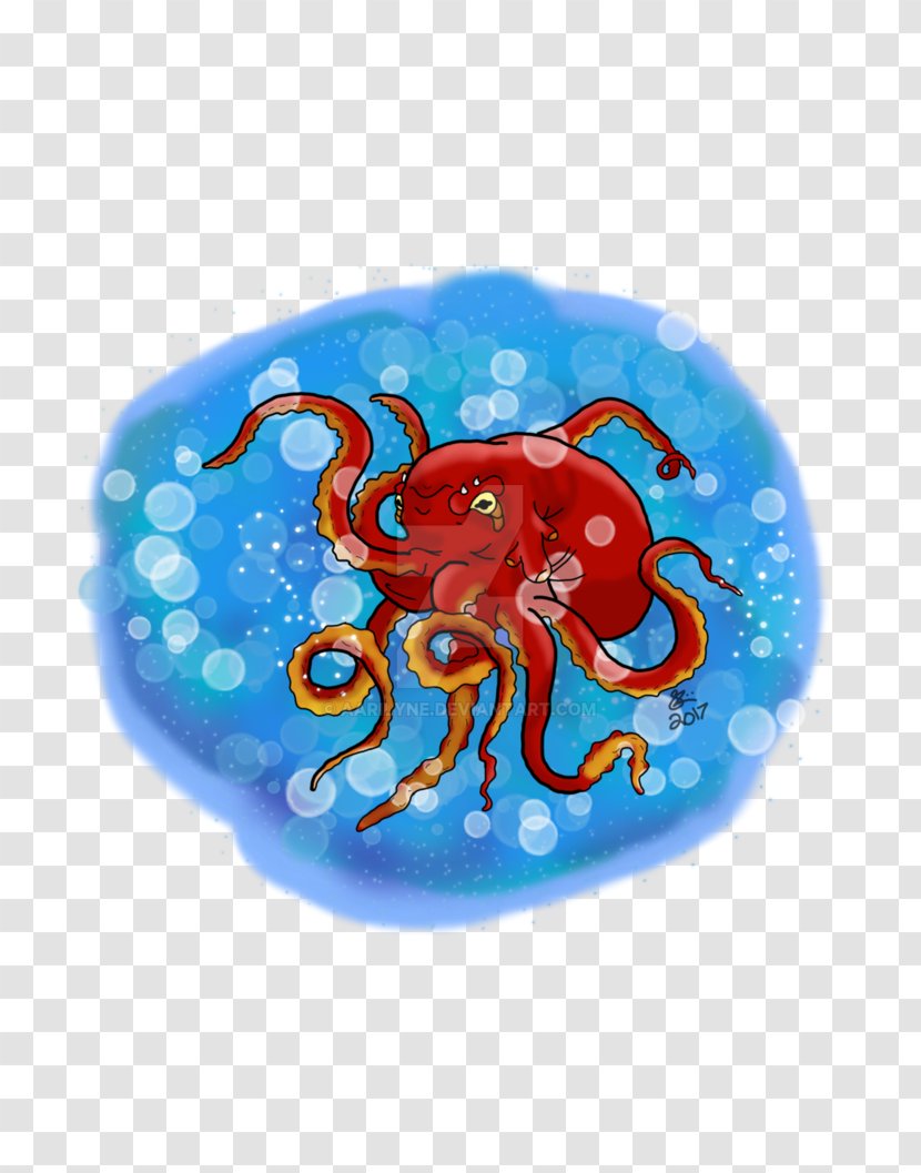 Octopus Cobalt Blue - Drawing Transparent PNG