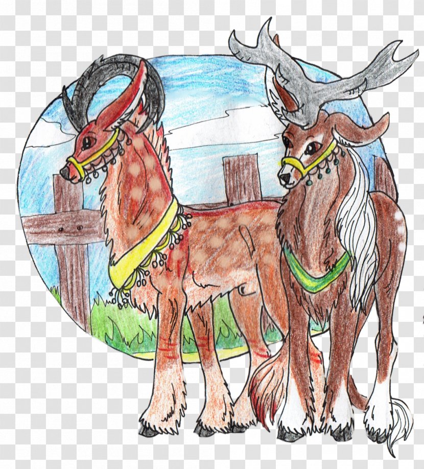 Reindeer Pack Animal Donkey Camel - Vertebrate Transparent PNG