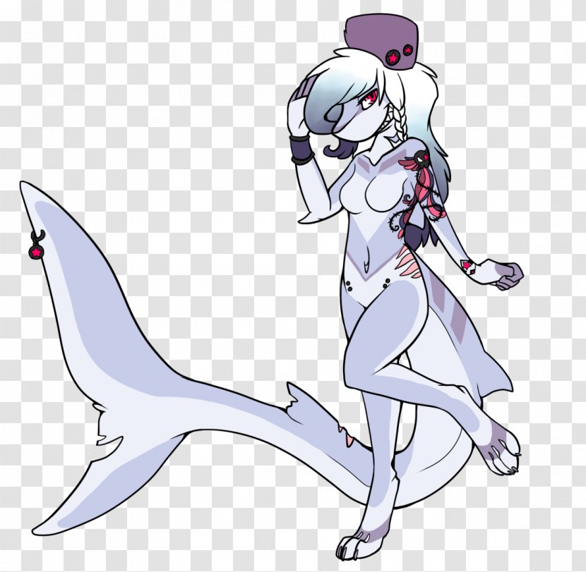 Tiger Shark Drawing Art Great White - Tree - Sharks Transparent PNG