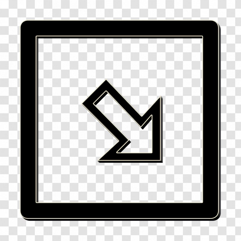 Arrow Icon Direction Point - Rectangle Blackandwhite Transparent PNG