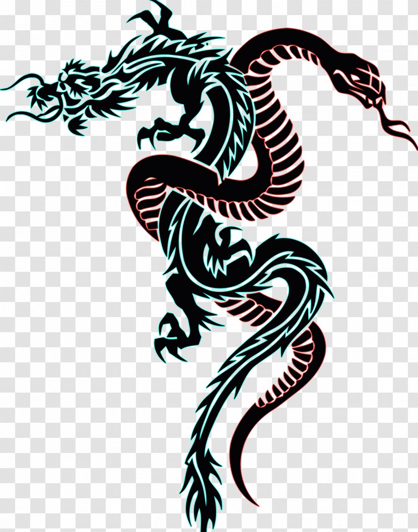Snake Tattoo Chinese Dragon Clip Art Transparent PNG