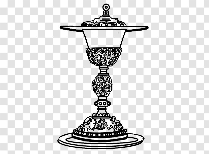 Line Candlestick White Clip Art - Monochrome - Holy Grail Transparent PNG