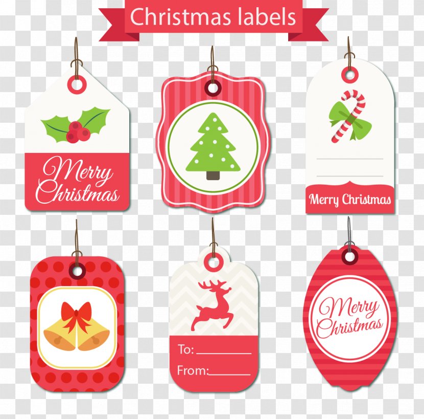 Vector Hand-painted Christmas Tag - Gratis - Ornament Transparent PNG
