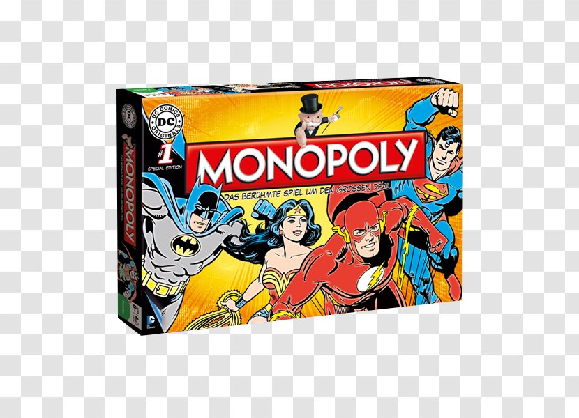 Anti-Monopoly Board Game DC Universe Winning Moves Monopoly - Recreation - Die Preparation Transparent PNG