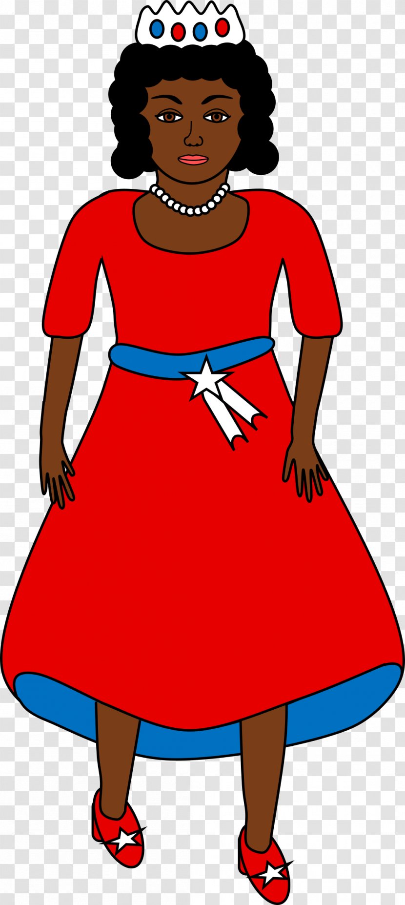 Dress Woman Clip Art - Red - Queen Transparent PNG