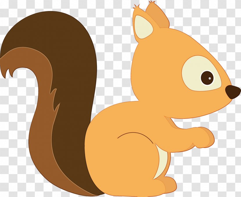 Squirrel Cartoon Eurasian Red Clip Art Tail - Fawn Animation Transparent PNG