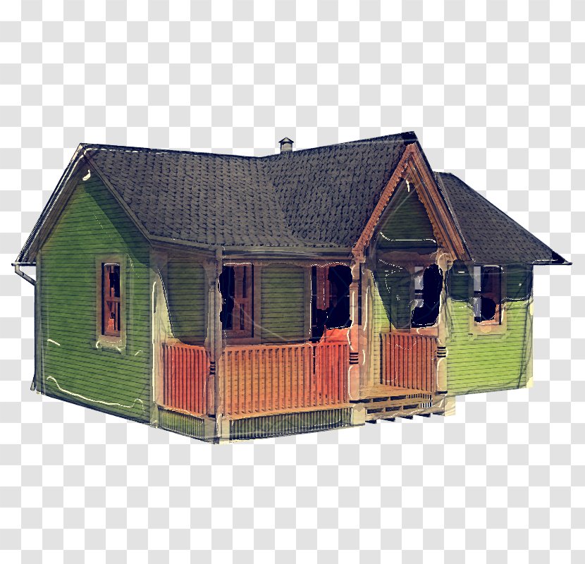 Building Cartoon - Roof - Garden Buildings Shack Transparent PNG